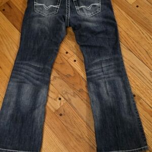 Woman's sz 8 petite Harley Davidson blue jeans #122